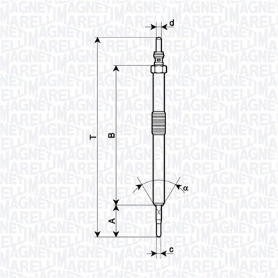 Glödstift 11V Magneti marelli 062900139304 MAGNETI MARELLI