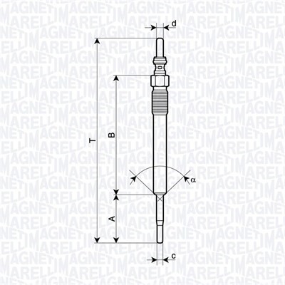 Glödstift 5V Magneti marelli 062900140304 MAGNETI MARELLI