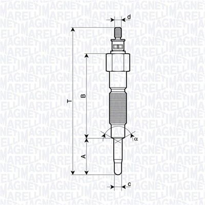 Glödstift 11V Magneti marelli 062900142304 MAGNETI MARELLI