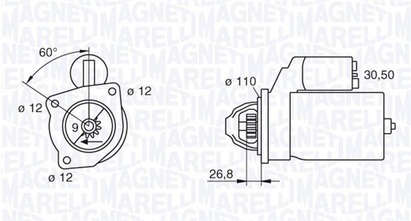 Startmotor 24V Magneti marelli 063217226010 MAGNETI MARELLI
