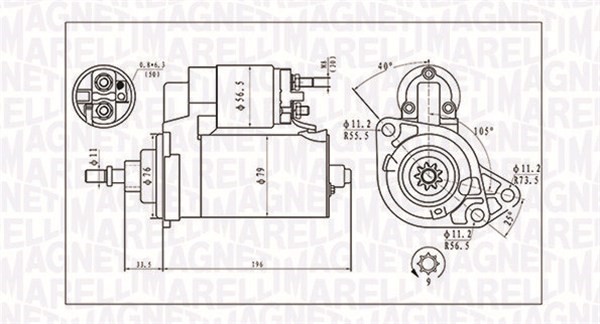 Startmotor Magneti marelli 063720295010 MAGNETI MARELLI