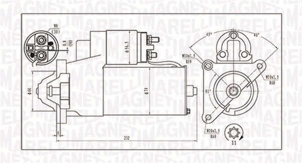 Startmotor Magneti marelli 063720373010 MAGNETI MARELLI