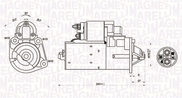 Startmotor Magneti marelli 063720680010 MAGNETI MARELLI