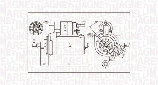 Startmotor Magneti marelli 063720713010 MAGNETI MARELLI