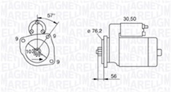 Startmotor 12V Magneti marelli 063720801010 MAGNETI MARELLI