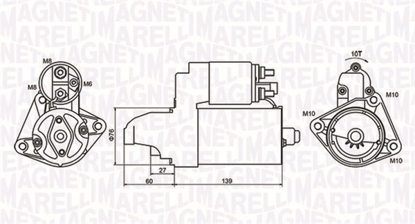 Startmotor Magneti marelli 063721050010 MAGNETI MARELLI