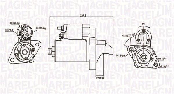 Startmotor Magneti marelli 063721074010 MAGNETI MARELLI