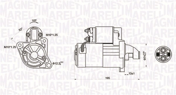 Startmotor Magneti marelli 063721096010 MAGNETI MARELLI