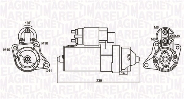 Startmotor Magneti marelli 063721107010 MAGNETI MARELLI
