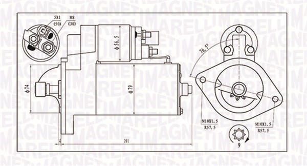 Startmotor Magneti marelli 063721135010 MAGNETI MARELLI