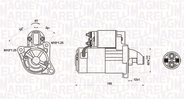 Startmotor Magneti marelli 063721136010 MAGNETI MARELLI