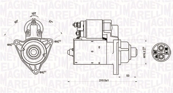 Startmotor Magneti marelli 063721176010 MAGNETI MARELLI