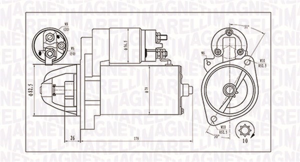 Startmotor Magneti marelli 063721202010 MAGNETI MARELLI