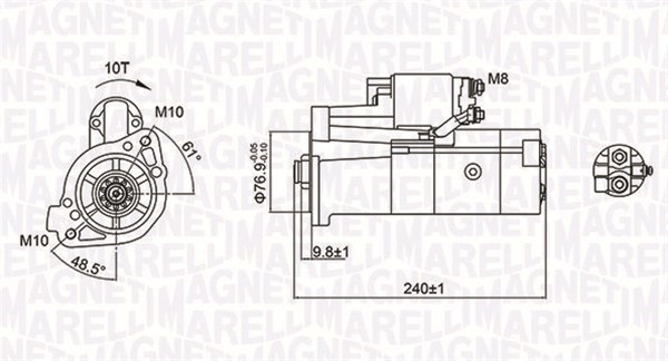 Startmotor Magneti marelli 063721221010 MAGNETI MARELLI