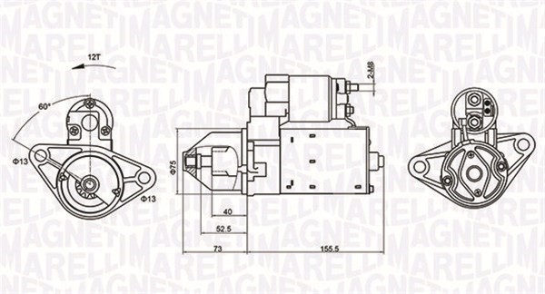 Startmotor Magneti marelli 063721253010 MAGNETI MARELLI