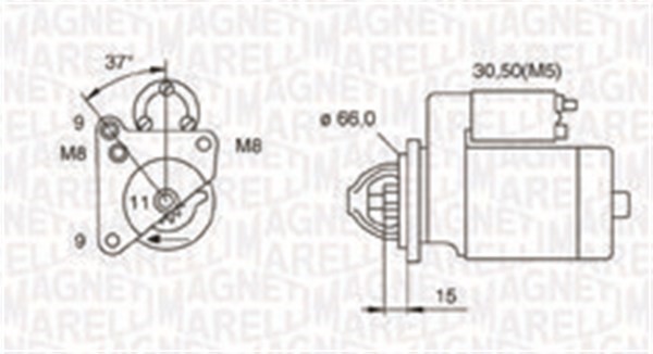 Startmotor 12V Magneti marelli 063721260010 MAGNETI MARELLI