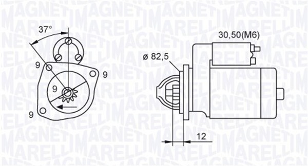 Startmotor 12V Magneti marelli 063721264010 MAGNETI MARELLI
