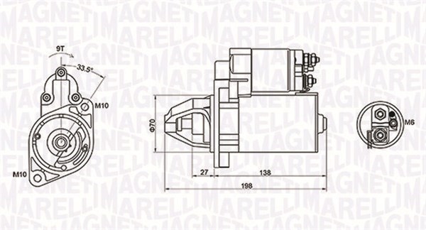 Startmotor Magneti marelli 063721283010 MAGNETI MARELLI