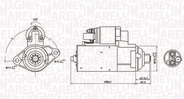 Startmotor Magneti marelli 063721286010 MAGNETI MARELLI
