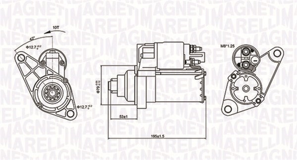 Startmotor Magneti marelli 063721330010 MAGNETI MARELLI