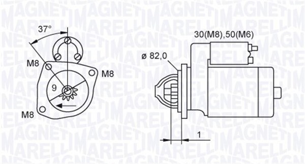 Startmotor 12V Magneti marelli 063721389010 MAGNETI MARELLI