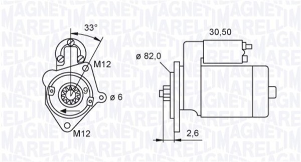 Startmotor 12V Magneti marelli 063721392010 MAGNETI MARELLI