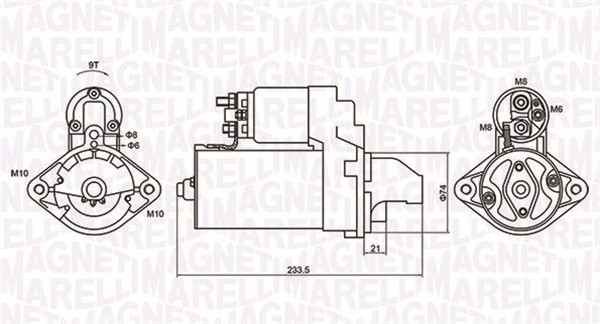 Startmotor Magneti marelli 063721406010 MAGNETI MARELLI