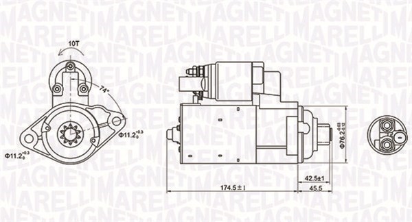 Startmotor Magneti marelli 063721409010 MAGNETI MARELLI