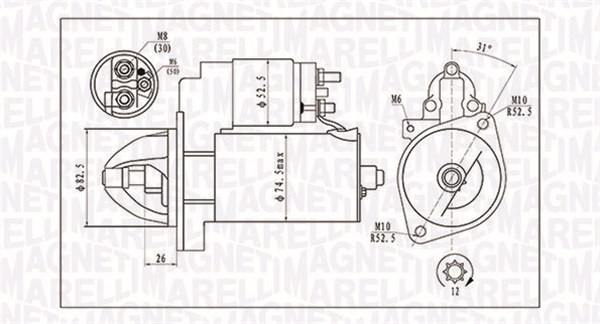 Startmotor Magneti marelli 063721410010 MAGNETI MARELLI