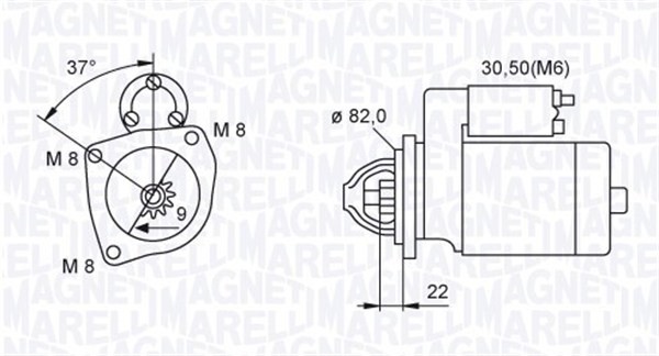 Startmotor 12V Magneti marelli 063721449010 MAGNETI MARELLI