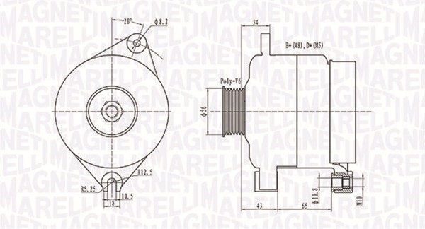 Generator Magneti marelli 063731086010 MAGNETI MARELLI