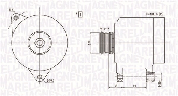 Generator Magneti marelli 063731139010 MAGNETI MARELLI