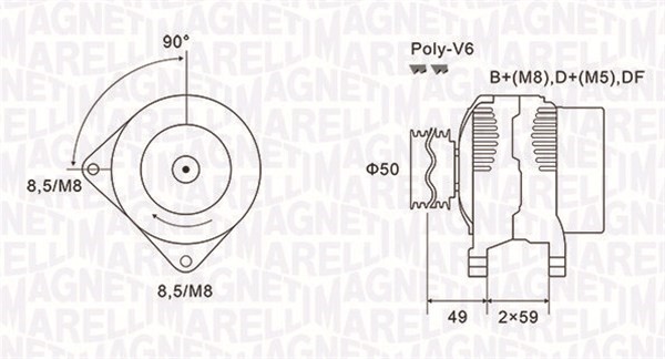 Generator Magneti marelli 063731147010 MAGNETI MARELLI