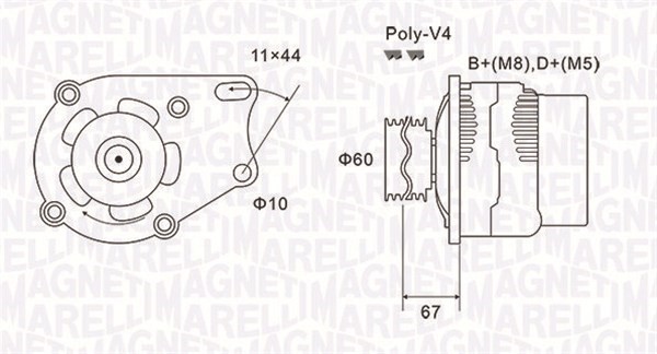 Generator Magneti marelli 063731153010 MAGNETI MARELLI