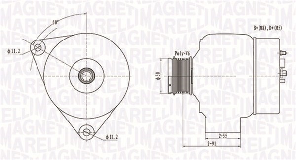 Generator Magneti marelli 063731300010 MAGNETI MARELLI
