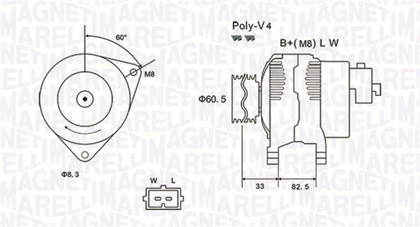 Generator Magneti marelli 063731317010 MAGNETI MARELLI