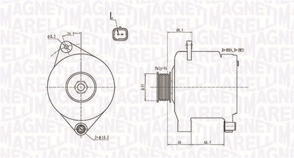Generator Magneti marelli 063731444010 MAGNETI MARELLI