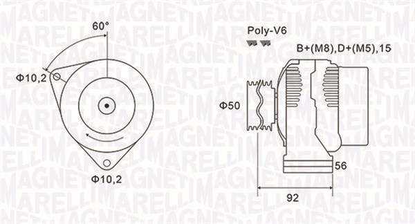 Generator Magneti marelli 063731491010 MAGNETI MARELLI