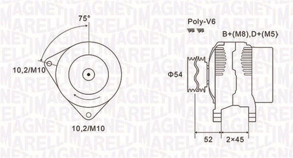 Generator Magneti marelli 063731496010 MAGNETI MARELLI