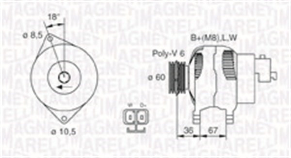 Generator Magneti marelli 063731521010 MAGNETI MARELLI