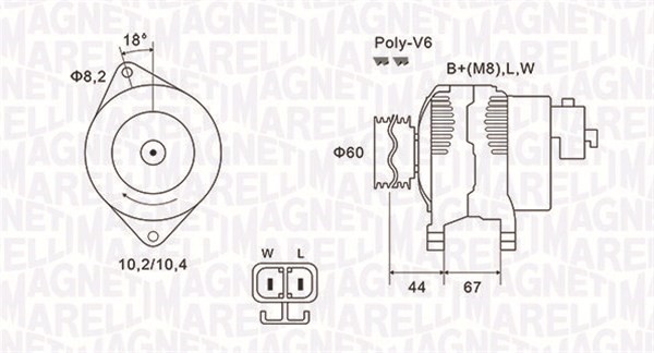 Generator Magneti marelli 063731526010 MAGNETI MARELLI