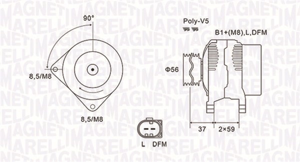 Generator Magneti marelli 063731541010 MAGNETI MARELLI