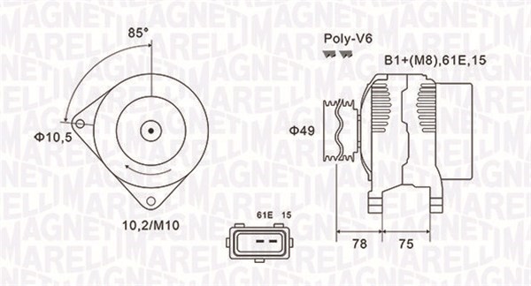 Generator Magneti marelli 063731591010 MAGNETI MARELLI