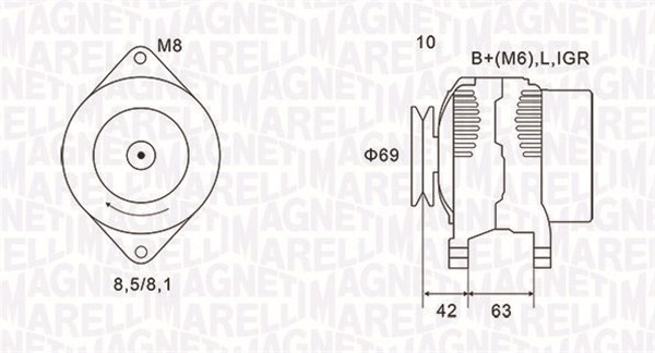 Generator Magneti marelli 063731600010 MAGNETI MARELLI