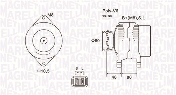Generator Magneti marelli 063731607010 MAGNETI MARELLI