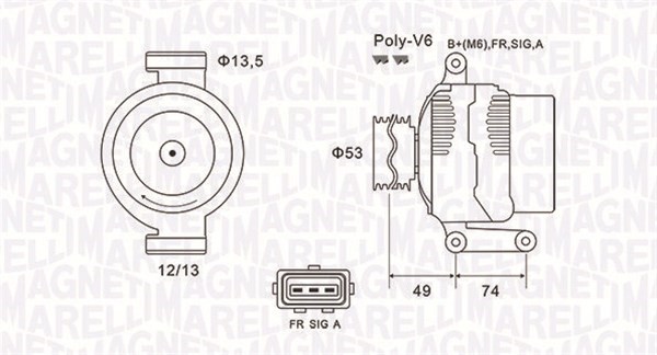 Generator Magneti marelli 063731635010 MAGNETI MARELLI
