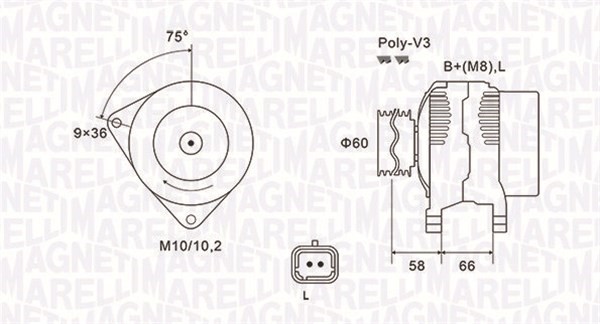 Generator Magneti marelli 063731637010 MAGNETI MARELLI