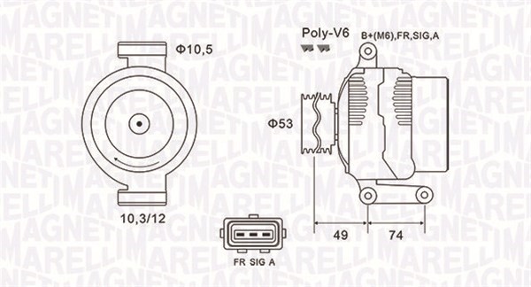 Generator Magneti marelli 063731638010 MAGNETI MARELLI