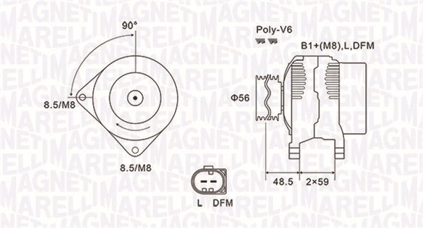 Generator Magneti marelli 063731644010 MAGNETI MARELLI