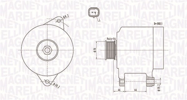 Generator Magneti marelli 063731653010 MAGNETI MARELLI